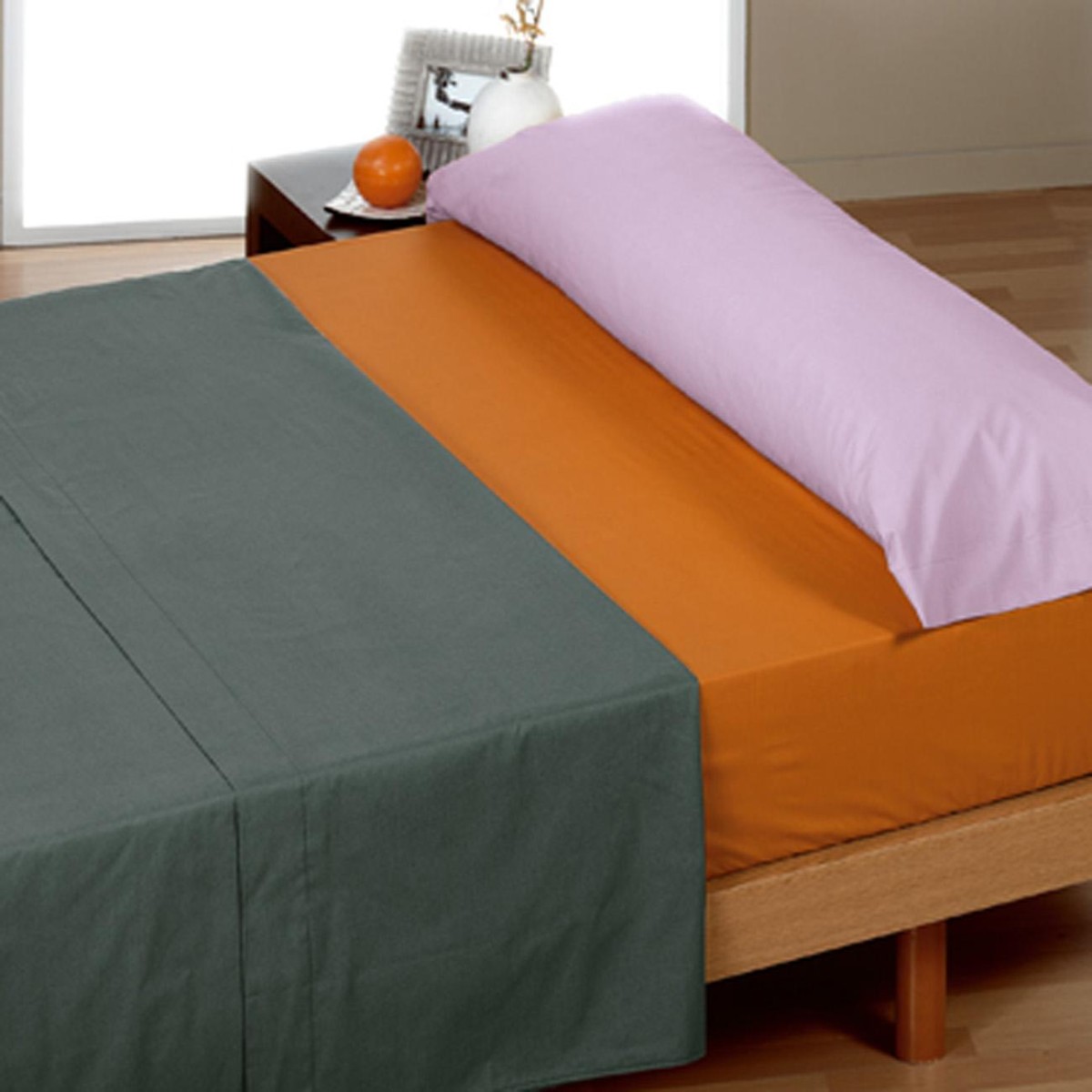 Funda de almohada 100% Algodón Negro 45x110 [Cama 90] BASIC
