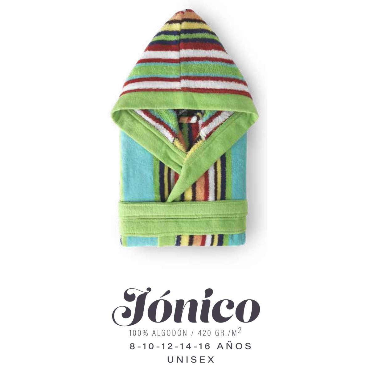 Albornoz juvenil JONICO Rizo Basic - Albornoz Infantil - Luna Textil